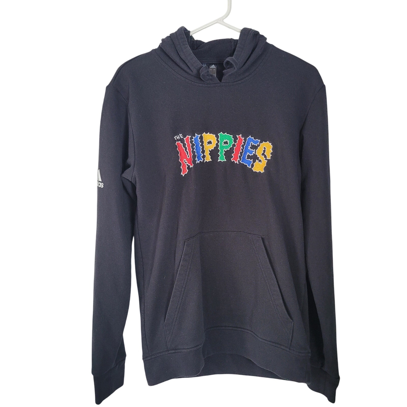 Adidas X Nippies Size S Collaboration Hoodie Black Graphic Logo Pullover Unisex